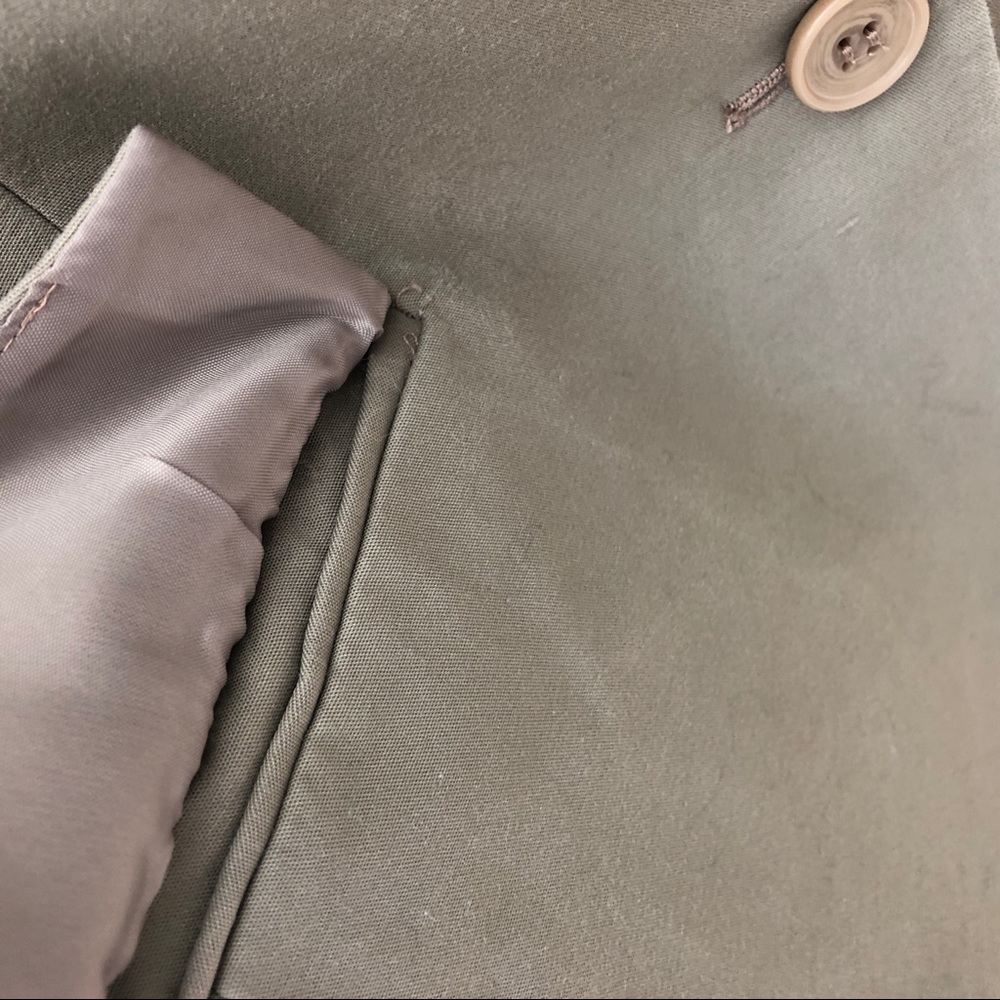 Khaki Lined Two-Buttoned Blazer Jacket - image 3